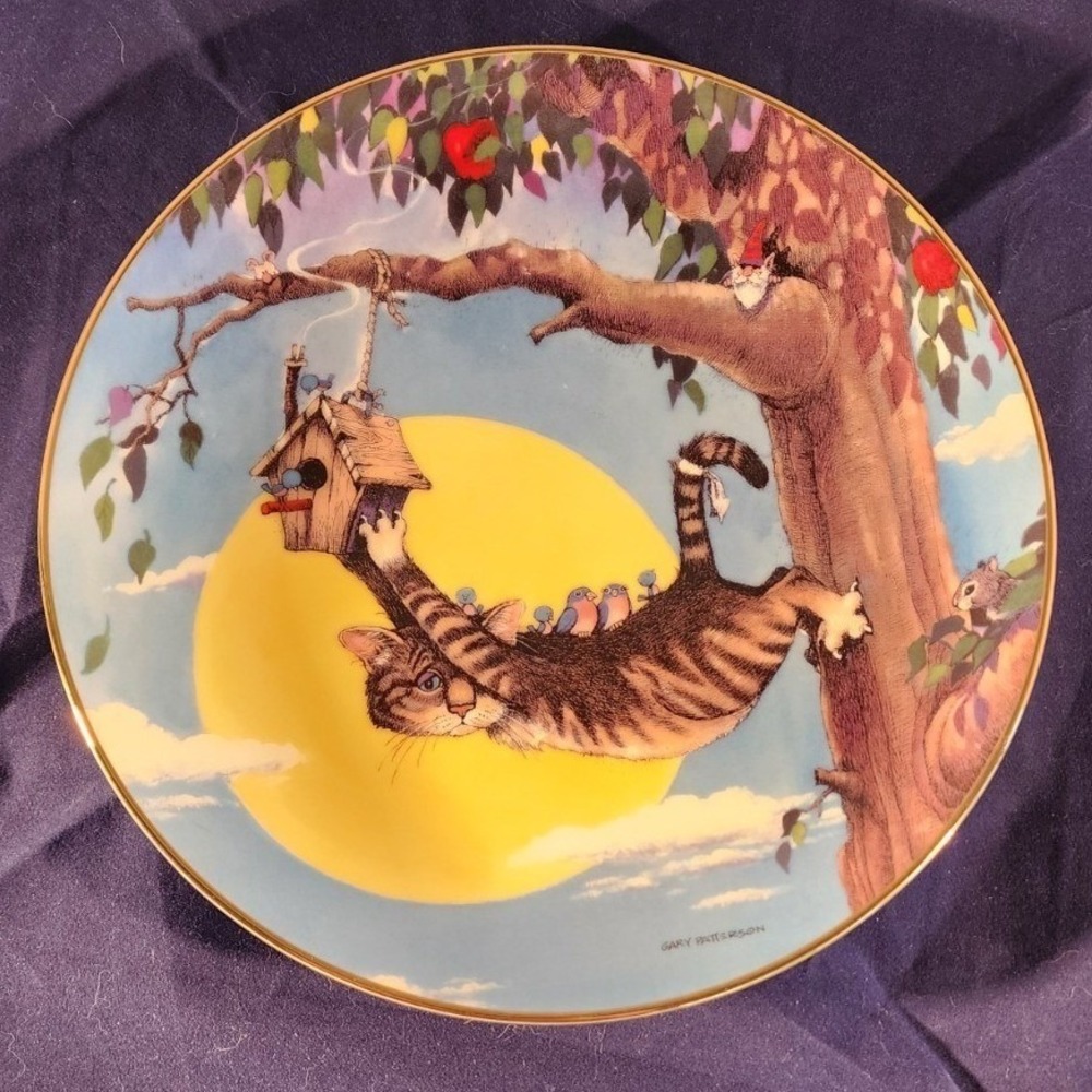 Danbury Mint Gary Patterson The Hang Out Comical Cats Limited Ed Plate B9645